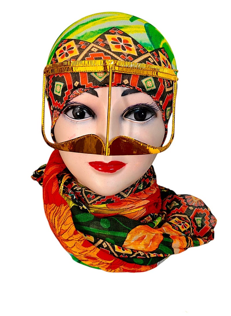 البرقع الذهبي، النقاب، البتولة، الزي العربي التقليدي الخليجي - Image 4